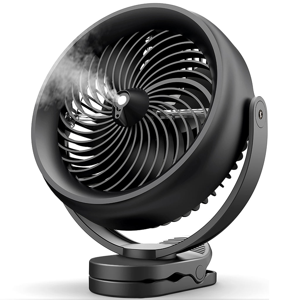 Mist Table Fan KOONIE 10000mAh Battery Operated Misting Fan with Clip, 8-Inch Mist Fa ...