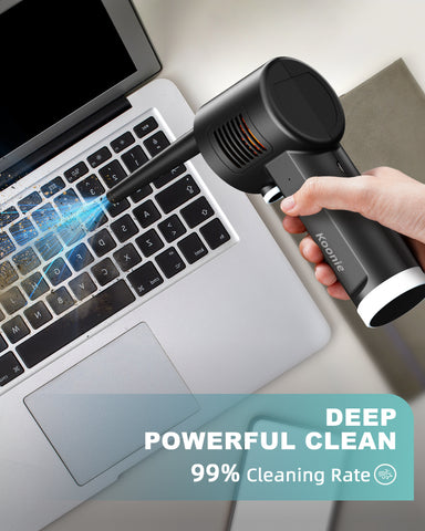Koonie Cordless Air Duster, Battery Operated Computer Cleaning Duster,